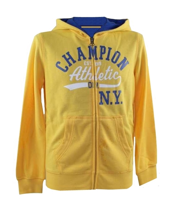 yellow champion hoodie kids