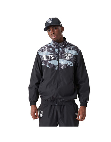 Team Script Brooklyn Nets Bomber Jacket D01_357