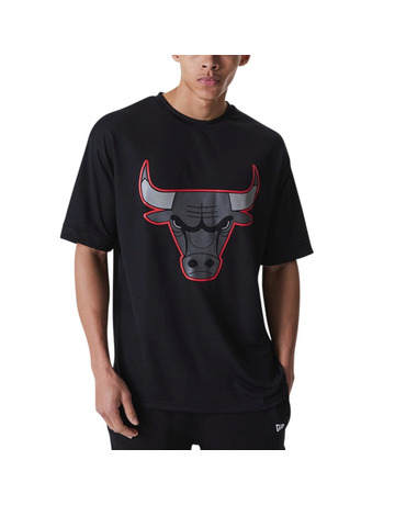 New era NBA Os Outline Mesh Chicago Bulls Short Sleeve T-Shirt