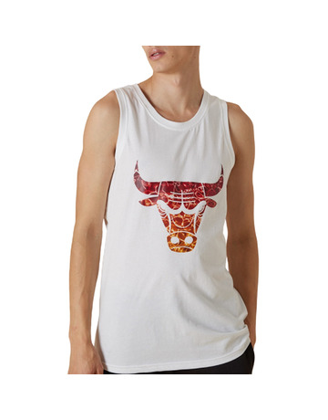 New Era cotton T-shirt NBA Infill Tee Bulls white color buy on PRM