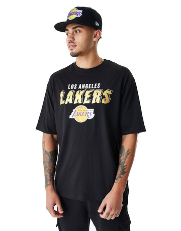 New Era - Boston Celtics NBA Arch Wordmark Oversized T-Shirt - Blac