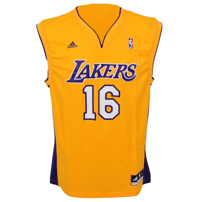 Adidas Camiseta Replica Gasol Lakers (amarelo/roxo/branco)