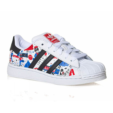 Adidas Superstar 2J Graph Niñ@ (blanco/negro)