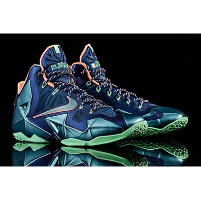 Lebron XI "Akron vs Miami" (400/azul/verde/naranja)