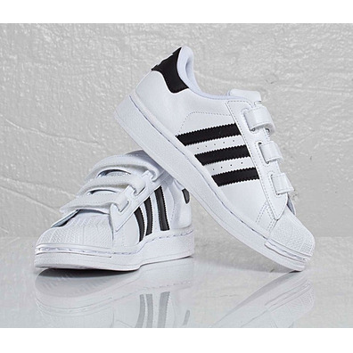 Adidas Superstar 2 CF C (28-35)(branco/preto)