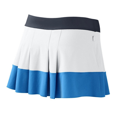 Nike Saia Mulher Tennis Pleated Woven (branco/azul)