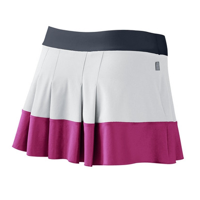 Nike Saia Mulher Tennis Pleated Woven (branco/azul/rosado)