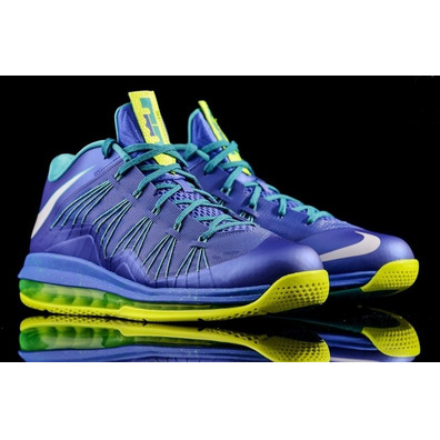 Nike Air Max Lebron X Low "Sprite" (500/azul/verde lima)