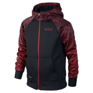 Lebron Sudadera Niño Hero PF Full-Zip (010/negro/burgundy)