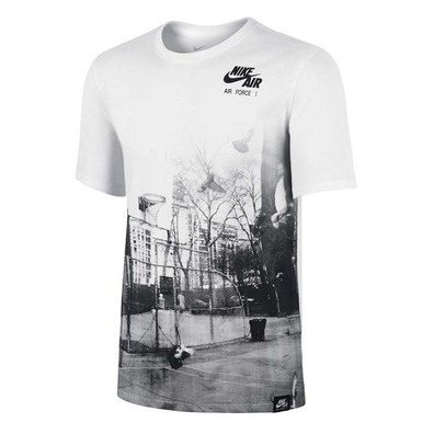 Camiseta Nike Court Street Life Image (100/blanco/negro)