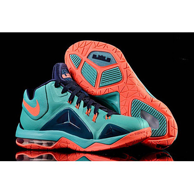 Lebron Ambassador VII "Sea Green" (484/turquesa/hot lava/navy)