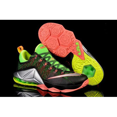 Lebron XII Low "Remix" (003/negro/volt/ blue/crimson/gris)