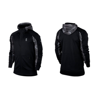 Kyrie Hyper Elite Full-Zip Men's Basketball Hoodie (010/negro/gris)