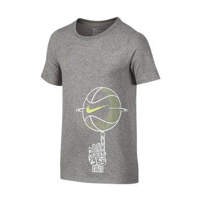 Nike Camiseta Niñ@ Spinning Ball (063/dk grey heather)