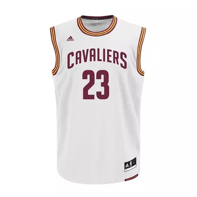 Adidas Camiseta Réplica Lebron James Cavaliers (blanco/burdeos)