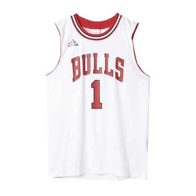 Conjunto NBA Derrick Rose Bulls (blanco/rojo)