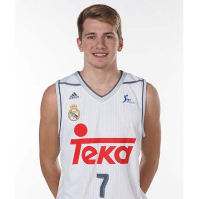 Camiseta Luka Doncic #7# Real Madrid Basket 2015-2016 (blanco/gris)