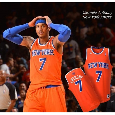 Adidas Camiseta Swingman Carmelo Anthony Knicks (naranja/azul)