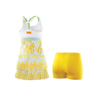 Adidas W ASMC Barricade Vestido (Branco/Amarelo)