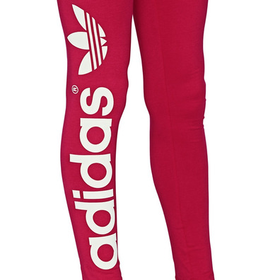 Adidas Originals Trefoil Leggings  (Vermelho/Branco)