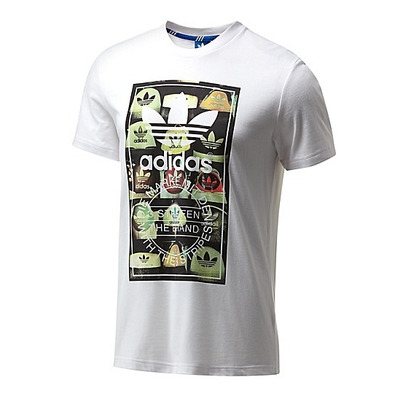 Adidas Camiseta Originals Tongue Lab (Branco)