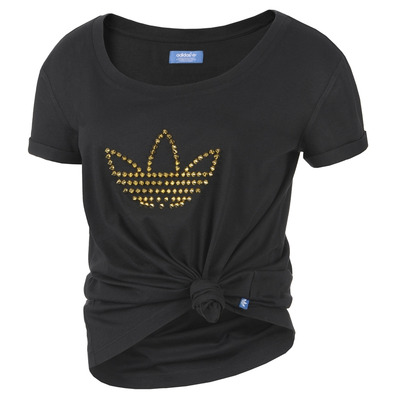 Adidas Original Logo Studs Tee Woman´s (black/gold)