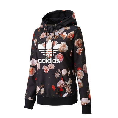 Adidas Original Allover Hoodie Logo S Woman´s (preto)