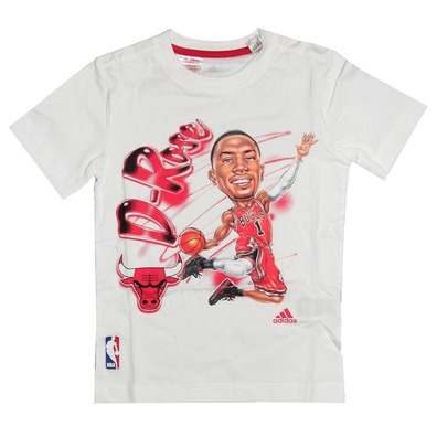 Adidas NBA GFX Air Brush D-Rose Kids (branco)