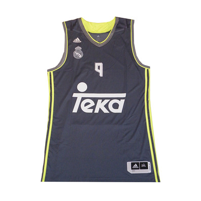 Camiseta F.Reyes #9# Real Madrid Basket 2015-2016 (gris/volt)