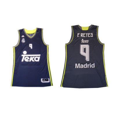 Camiseta F.Reyes #9# Real Madrid Basket 2015-2016 (gris/volt)