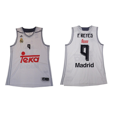 Camiseta F.Reyes #9# Real Madrid Basket 2015-2016 (blanco/gris)