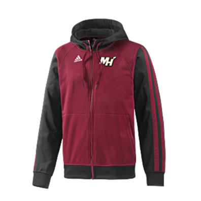 Adidas Miami Heat Full-Zip Hoody Men´s (burdeux/preto)