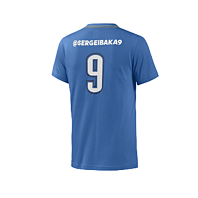 Adidas Serge Ibaka Nº 9 GFX Twitter Tee (azul/branco)