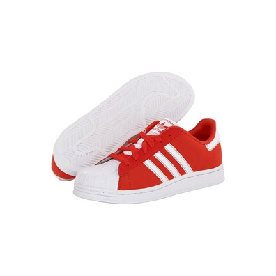 Adidas Superstar 2 Junior Shoes (vermelho/branco)