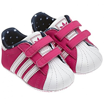 Adidas Superstar 2 Crib (rosado/branco/azul)