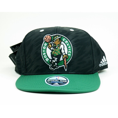 Gorra Flatbrim Boston Celtics Bordada (negro/verde/blanco)