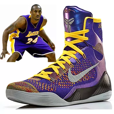 Kobe 9 Elite "Team"  (500/purple/laser orange/wolf grey)