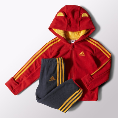 Adidas Chandal Bebé Fun Polar Jogger (rojo/gris/amarillo)