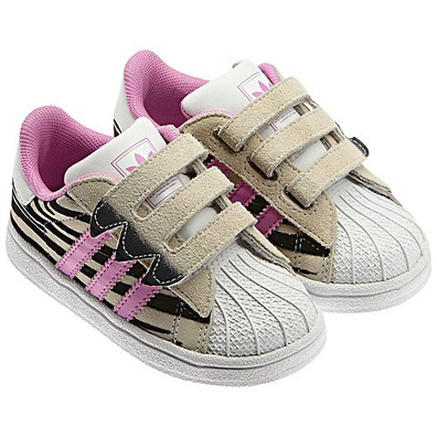 Adidas Superstar Tiger CF Inf (beig/preto/rosa)