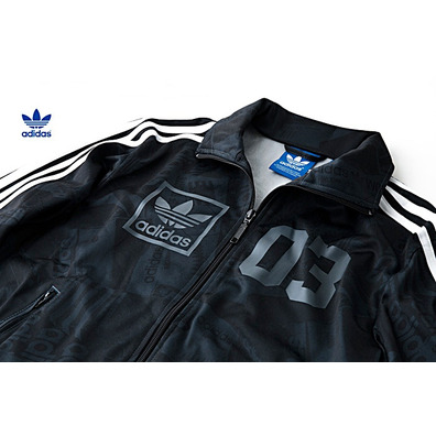 Adidas Original Chaqueta 3Foil Track Top Street (negro)