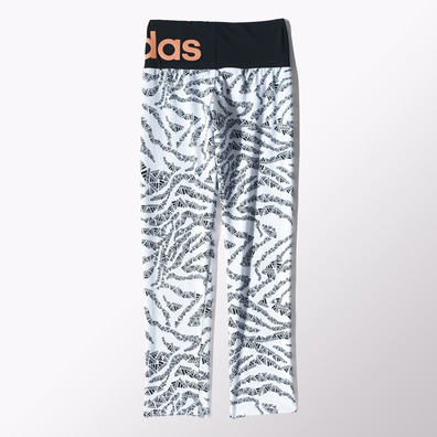 Adidas Mallas Niña Wardrobe Cotton Tight (blanco/negro)