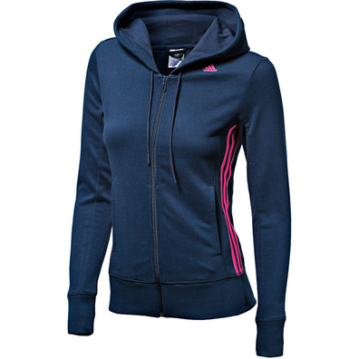 Adidas Sudadera Mujer Essentials Mid 3stripes (marino/rosa)