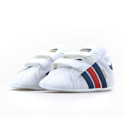 Adidas Superstar Crib (blanco/rojo/azul)