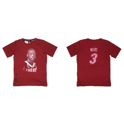 Adidas Camiseta NBA Dwyane Wade Graphic Player Niño (granate)