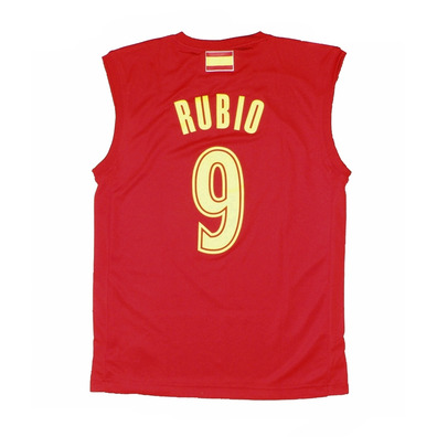 Adidas Camiseta NBA Fanatic Mundial Rubio Nº9 (rojo/amarillo)