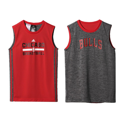 Adidas NBA Camiseta Niño Chicago Bulls Winter Hoops Rev (rojo/gris)