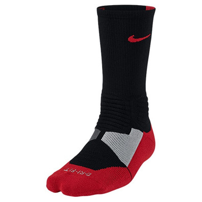 Calcetines Nike Hyper Elite Basket Crew (002/negro/rojo/gris)