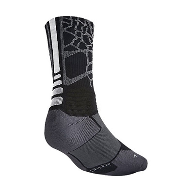 Calcetines Basket LeBron Hyperelite Crew (001/negro/blanco/gris)