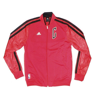 Adidas Jaqueta On-Court Chicago Bulls (Vermelho/preto)