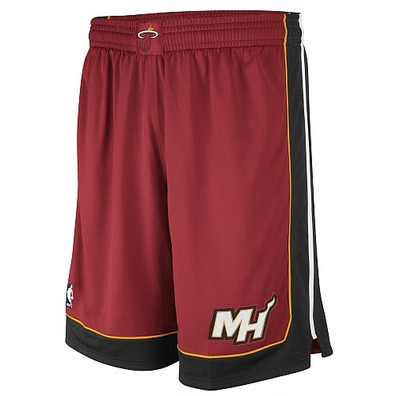 Adidas Short Miami Heat (burdeux/preto)